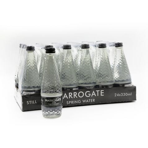 Harrogate Spring Water Still Glass Bottles - 24 x 330ml