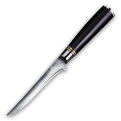 6" Boing Knife 67 Layers Damascus Steel With Ebony Wood Handle
