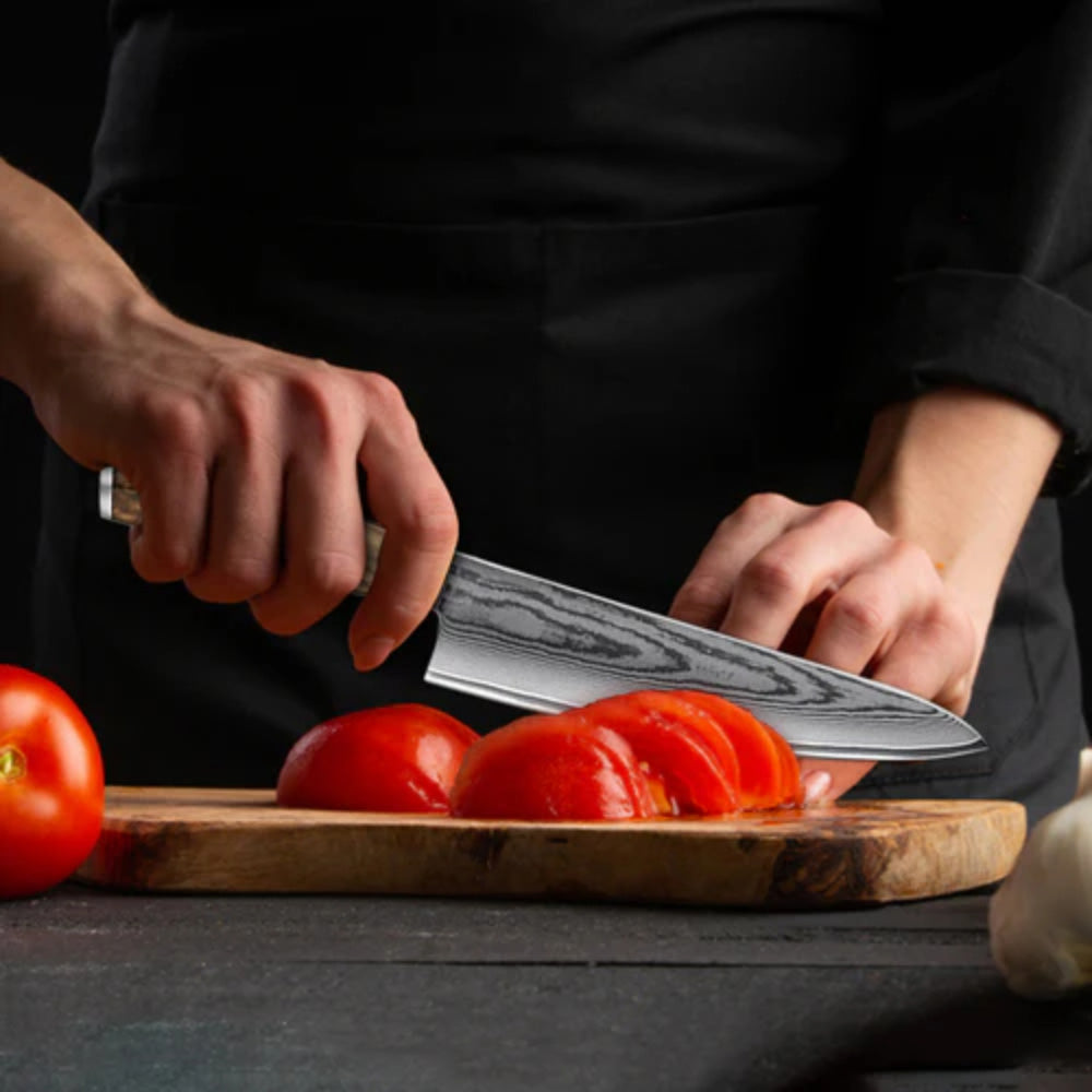 8" Chef Knife 67 Layers Damascus Steel With Premium Olive Wooden Handle