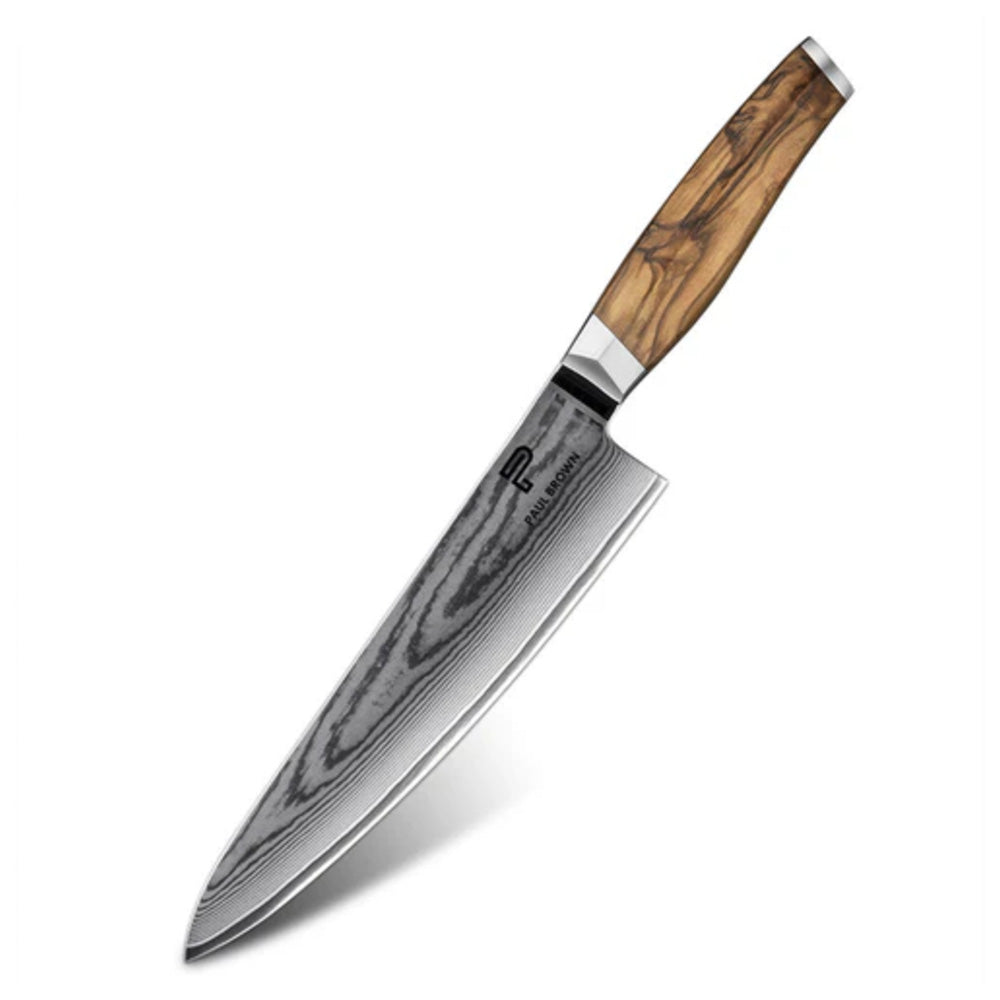 8" Chef Knife 67 Layers Damascus Steel With Premium Olive Wooden Handle