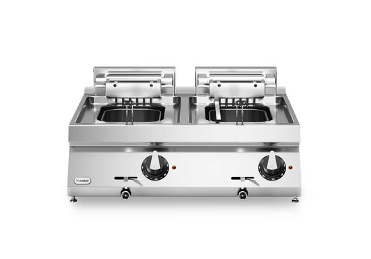 Modular R70/80FRES/2V10/T Electric Double Fryer, 10 + 10 Liters, 18 kW, 80 x 73 x 28 cm