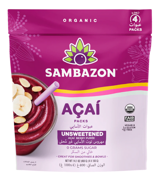 Sambazon 109055 Pure Acai Fruit Organic 15X400 gm