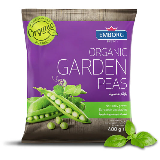 Emborg Organic Garden Peas 400g, Pack of 20 pcs