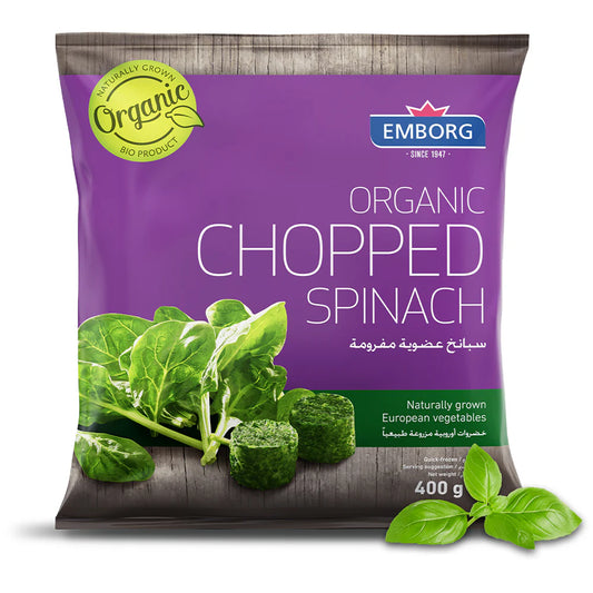 Emborg Org Chopped Spinach 400g, Pack of 20 pcs