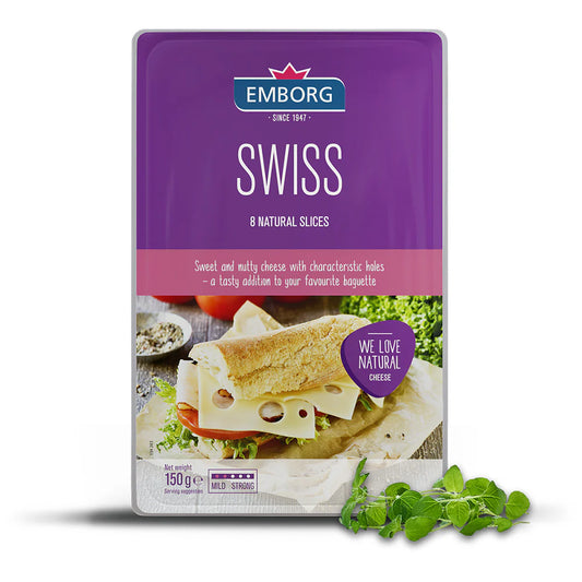 Emborg Sliced Swiss  150g, Pack of 11 pcs