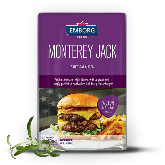 Emborg Sliced Monterey Jack  150g, Pack of 12 pcs