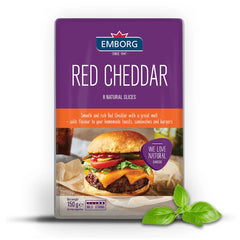Emborg Sliced Red Cheddar  150g, Pack of 12 pcs