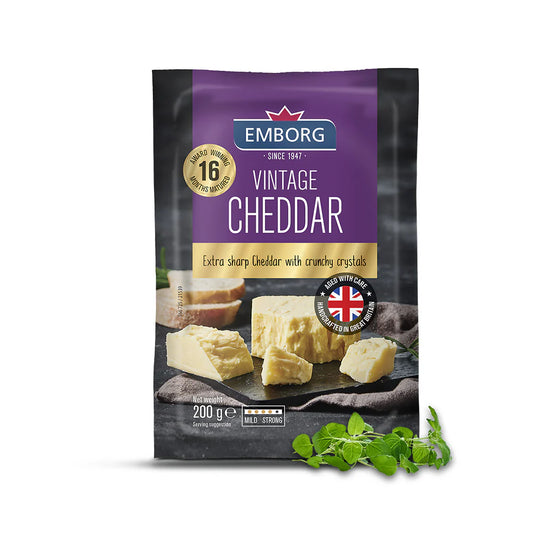 Emborg Vintage Cheddar  200g, Pack of 16 pcs