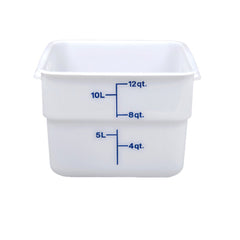 Cambro 12SFSP1480 12 Quart Square White Food Storage Container