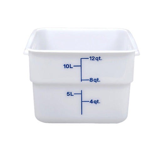 Cambro 12SFSP1480 12 Quart Square White Food Storage Container