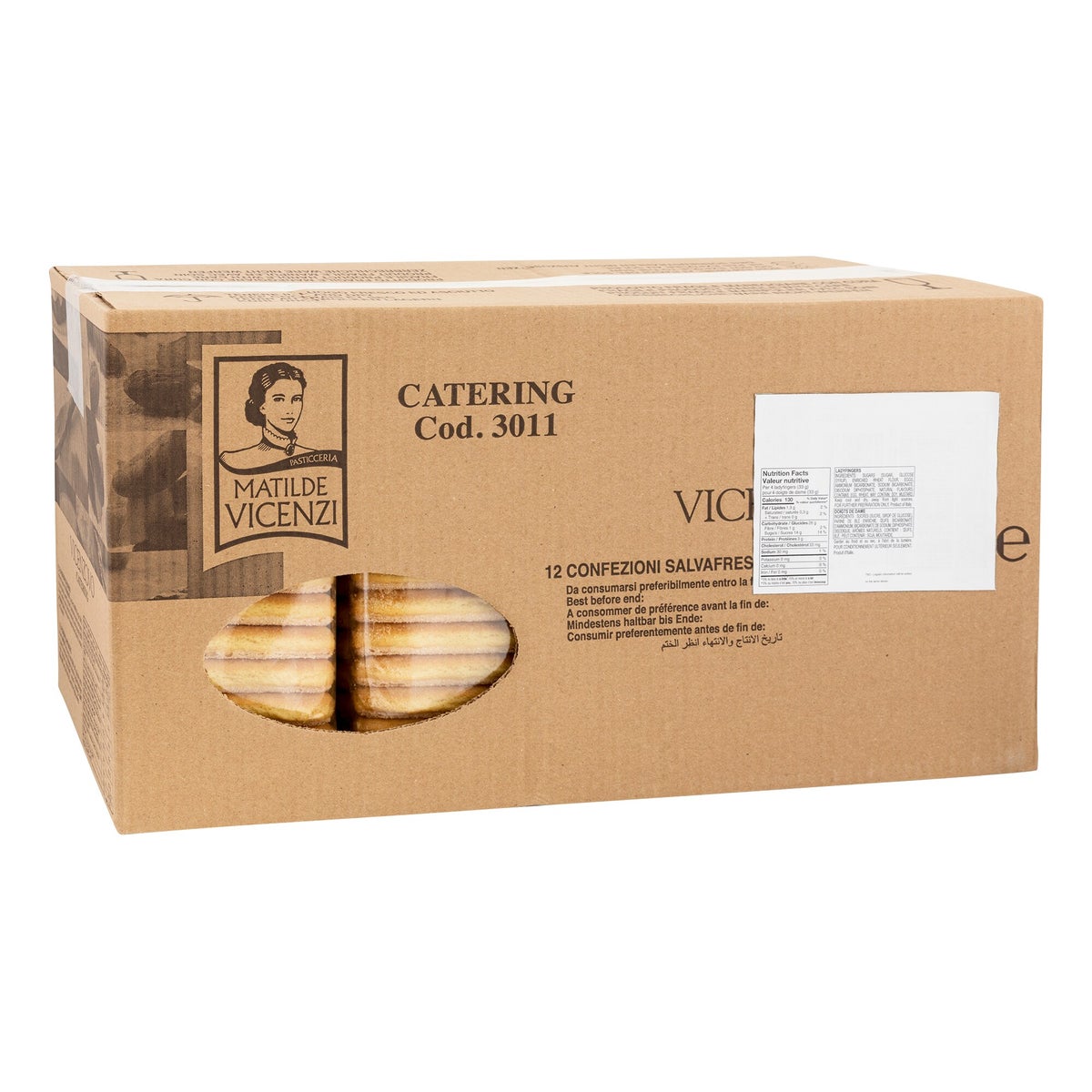 Vicenzi Long Finger Biscuit Pack 2.4kg