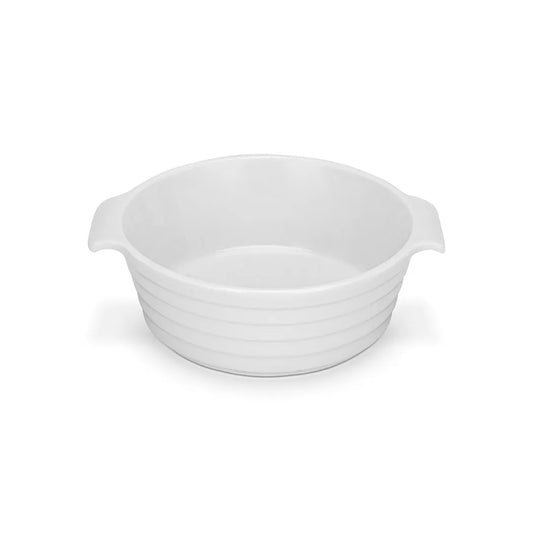 Porcelain 3-Piece Round Baking Dish, 220 ml Capacity, 12 x 4.5 cm