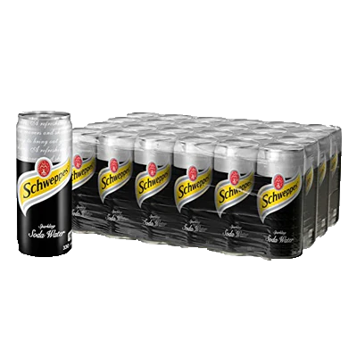 Schweppes Soda Water Can 330ml Pack of 24 Pcs