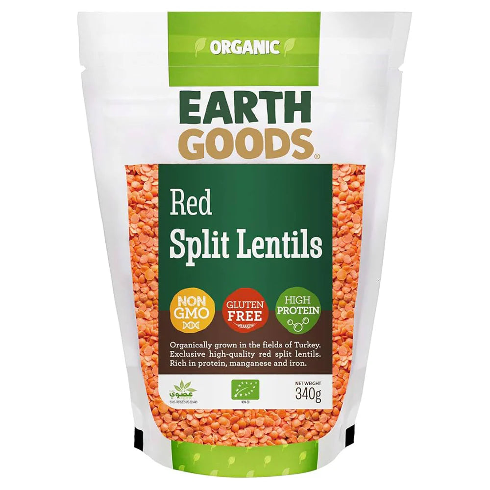 Earth Goods Lentils Red Split 340g, Pack of 12 pcs