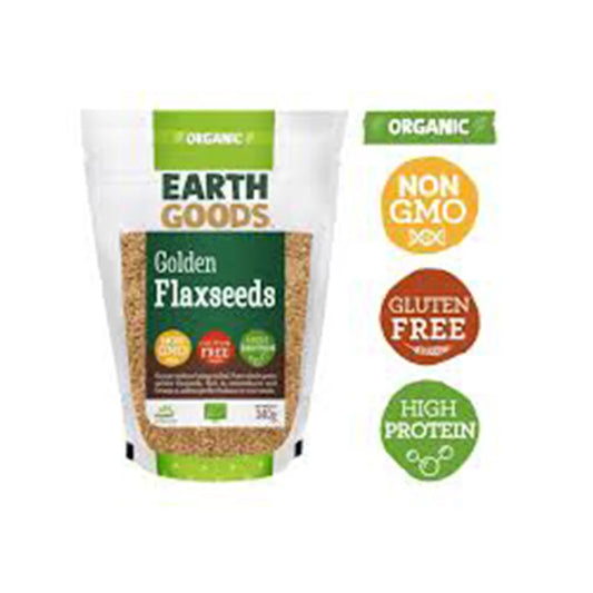 Earth Goods Flaxseeds Golden 340g, Pack of 12 pcs
