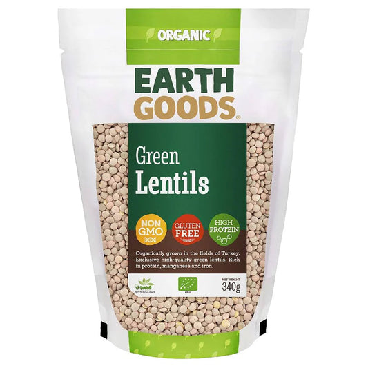Earth Goods Lentils Green 340g, Pack of 12 pcs