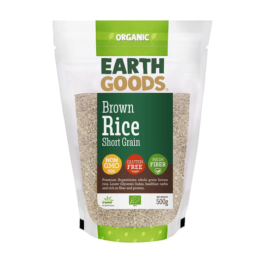 Earth Goods Rice Brown Short 500g, Pack of 12 pcs