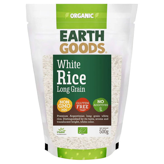 Earth Goods Rice White Long 500g, Pack of 12 pcs