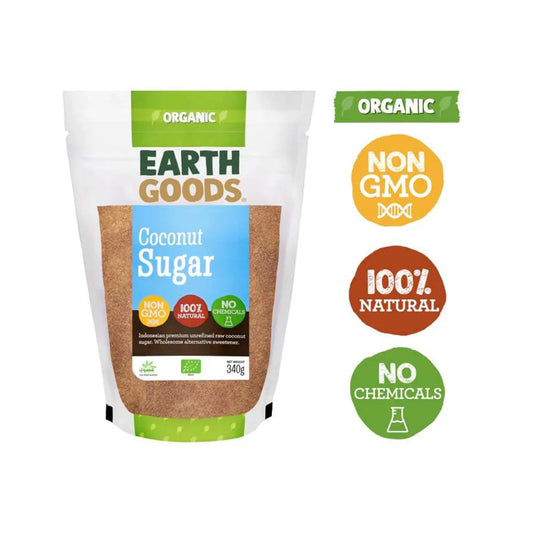 Earth Goods Sugar Coconut 340g, Pack of 12 pcs