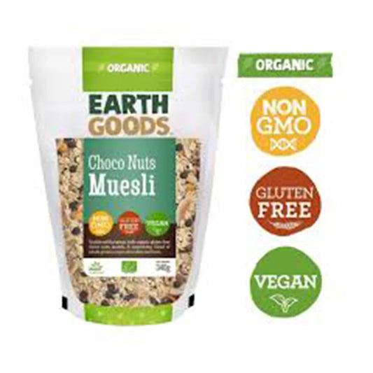 Earth Goods Muesli Choco Nuts GF 340g, Pack of 12 pcs