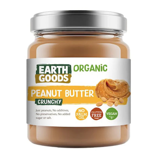 Earth Goods Butter Peanut Crunchy 220g, Pack of 12 pcs