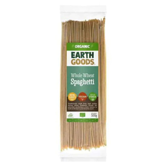 Earth Goods Spaghetti Whole Wheat 500g, Pack of 12 pcs