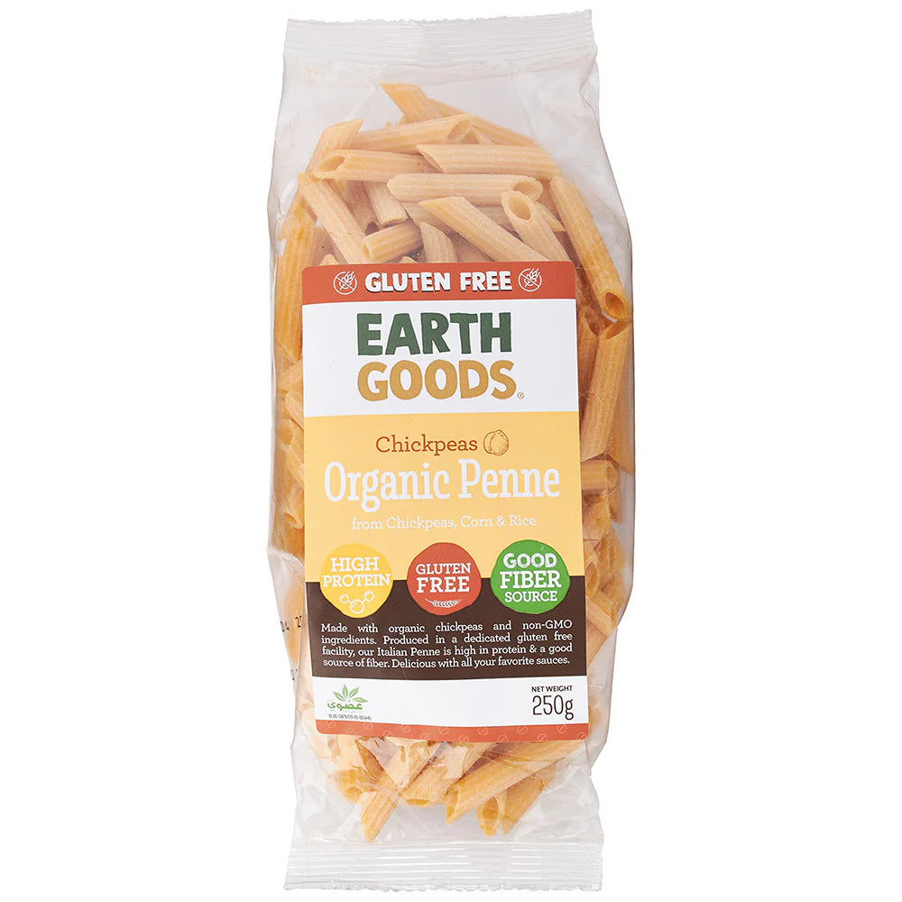 Earth Goods Penne Chickpeas GF 250g, Pack of 10 pcs