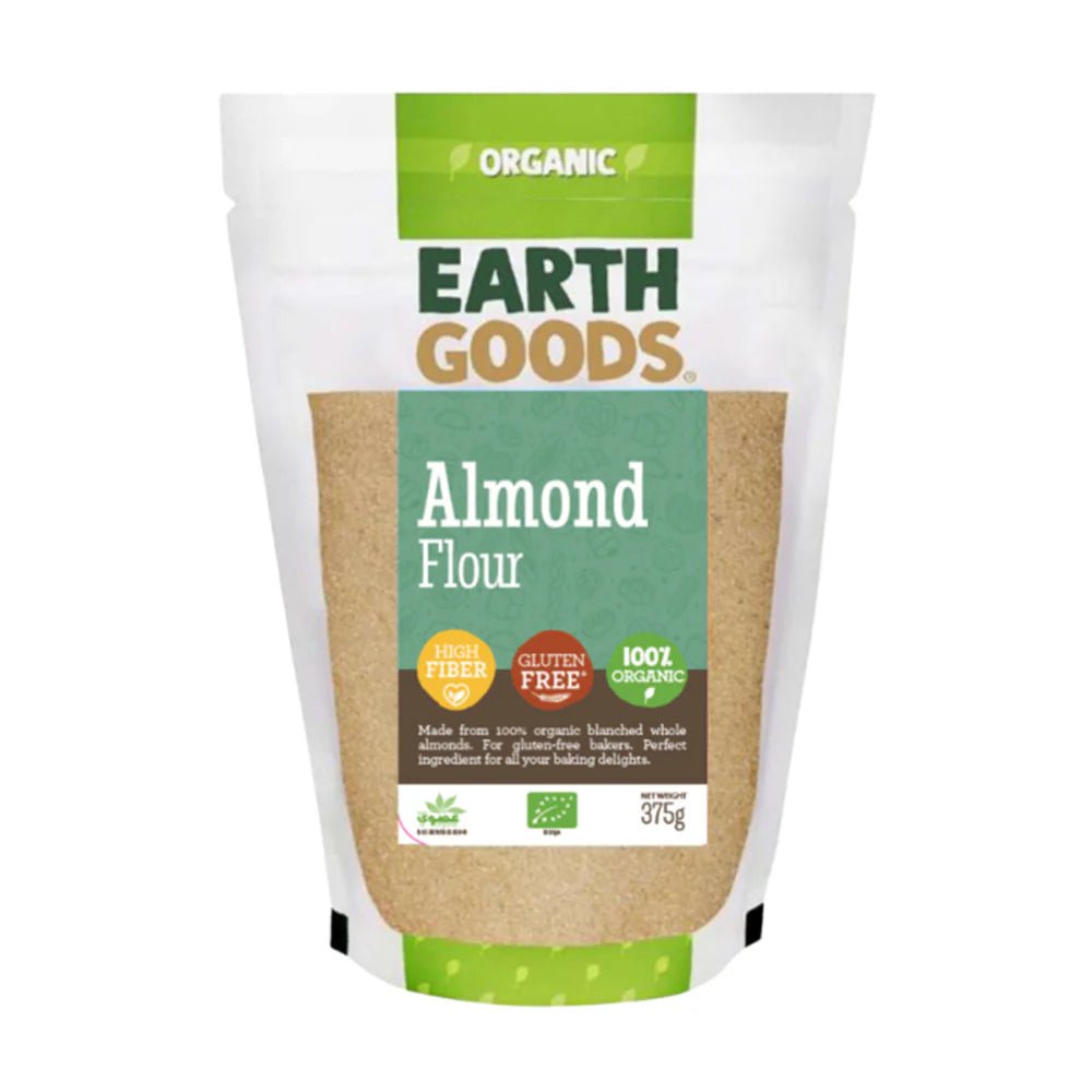 Earth Goods Flour Almond GF 375g, Pack of 12 pcs