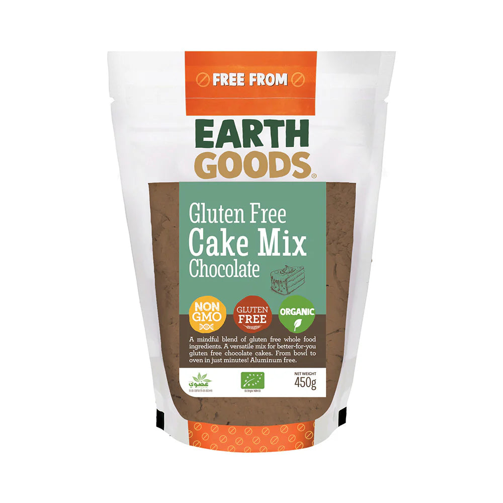 Earth Goods Cake Mix Chocolate GF 450g, Pack of 12 pcs