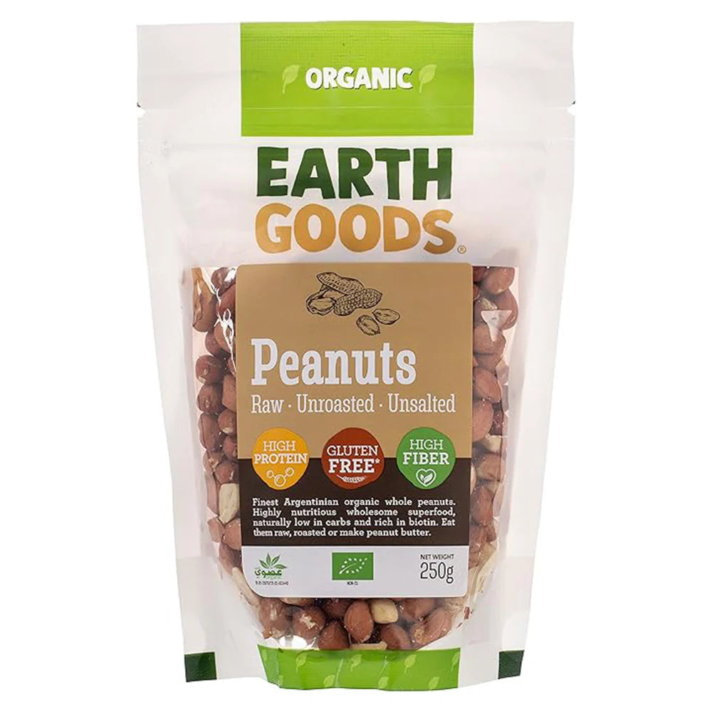 Earth Goods Peanuts Raw 250g, Pack of 12 pcs