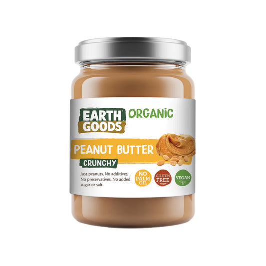 Earth Goods Butter Peanut Crunchy 400g, Pack of 12 pcs