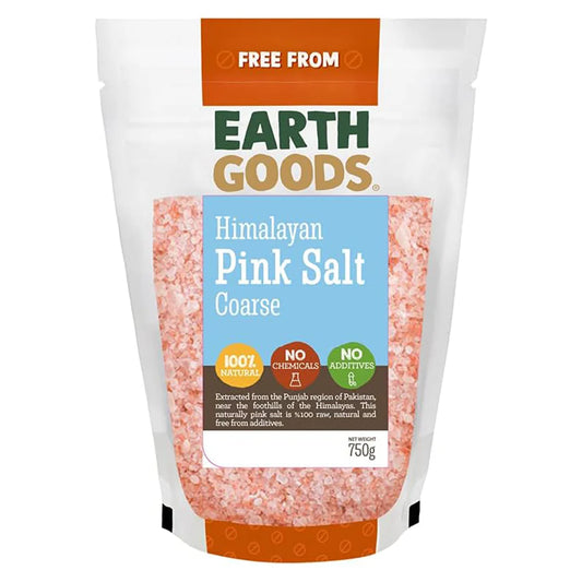 Earth Goods Salt Himalayan Coarse 750g, Pack of 12 pcs
