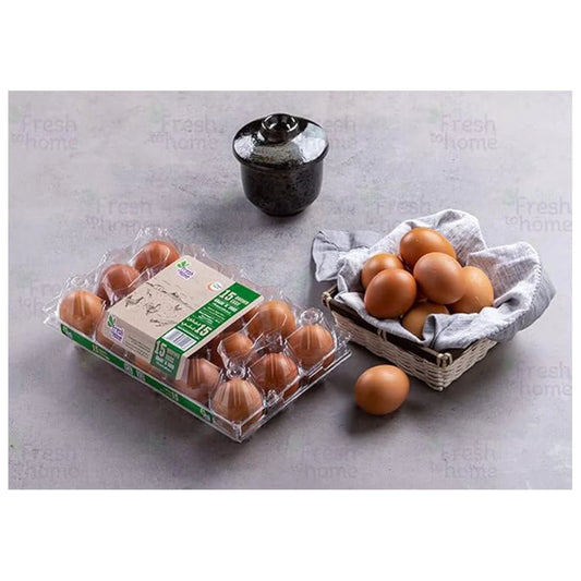 Earth Goods Eggs Brown Free Range 15PC, Pack of 8 pcs