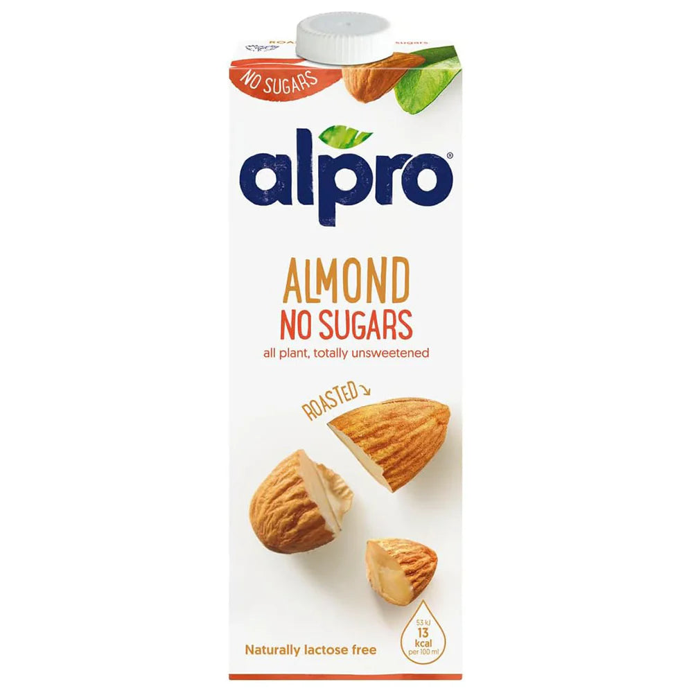 Earth Goods Milk Almond Unsweetened 1L, Pack of 10 pcs