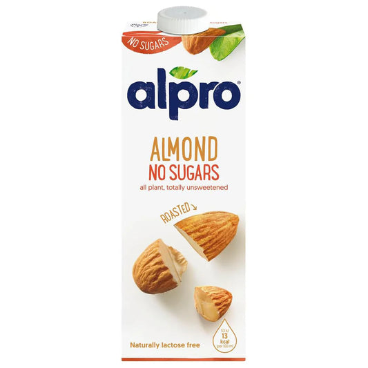 Earth Goods Milk Almond Unsweetened 1L, Pack of 10 pcs