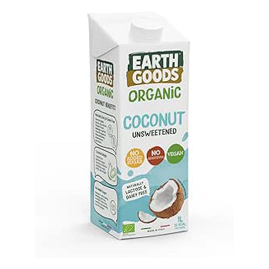 Earth Goods Milk Coconut Unsweetned 1L, Pack of 10 pcs