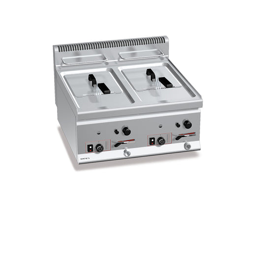 Bertos Gl8+8B Gas Fryer Counter Top Single Tank 8 +8 L