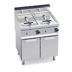 Bertos Gl10+10M Gas Fryer With Cabinet - Twin Tank 10 + 10 L