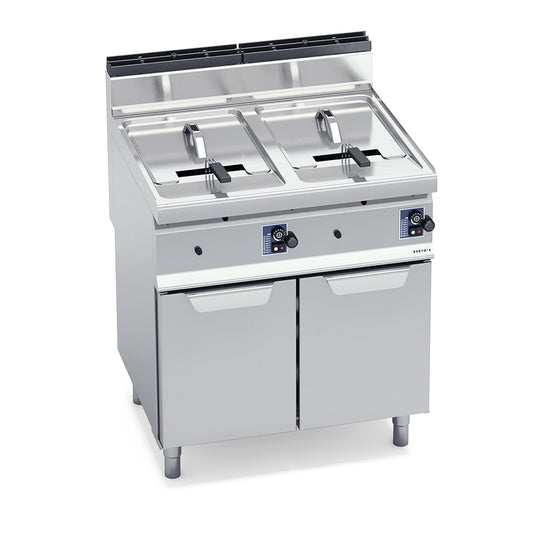 Bertos Gl10+10M Gas Fryer With Cabinet - Twin Tank 10 + 10 L