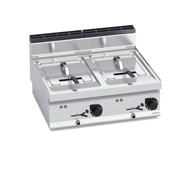 Bertos E7F10-8B / E7F10-8Bs Electric Fryer (Counter Top) - Twin Tank 10+10 L