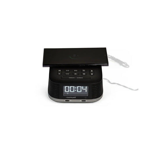 Wireless Charging Station with Bluetooth Speaker and Alarm Clock - Vyro Plus