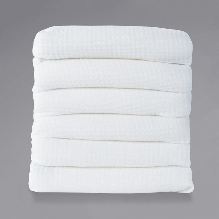 Foundations CB-TL-WH-06 Thermalux Baby Blankets 32"L x 40"W, White Pack of 6 - HorecaStore