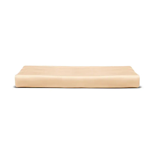 ths giza cotton queen flat bed sheet beige