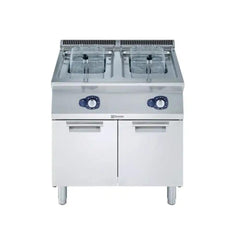 Electrolux Professional 371071 700XP 15+15 L, Gas Fryer Free Standing with 2 "V" Shape Wells (External Burners), 2 Baskets and Lids Included