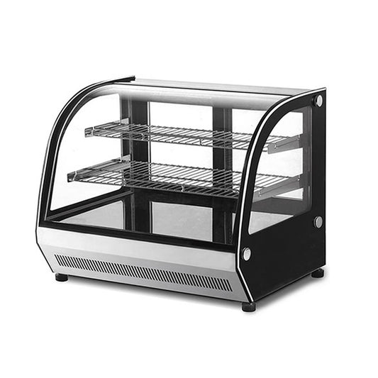 THS Curved Glass Cake Display Chiller with 2 Shelves, 200 W, 70 x 53 x 73 cm