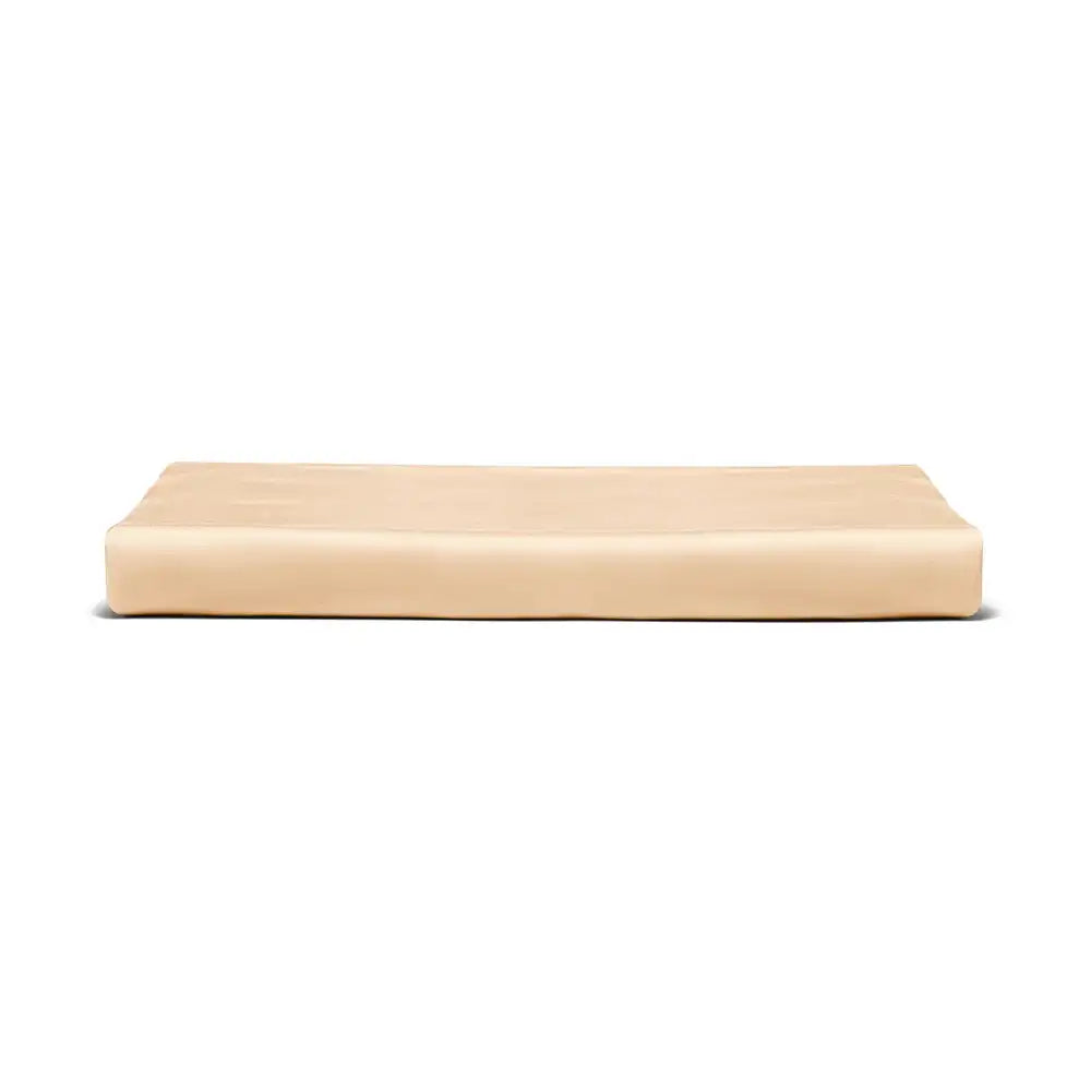 ths giza cotton single flat bed sheet beige