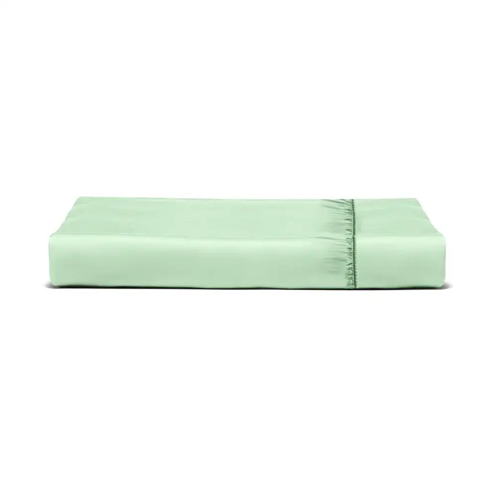ths giza cotton queen fitted bed sheet slit green