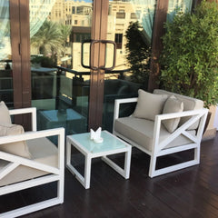 Ambar Venice Single Seater Sofa White, 75 x 80 x 70 cm