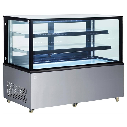 Hurakan HKN-UPDF410B/GP Refrigerated Display Case Large Upright Commercial Cooler with Enhanced Capacity