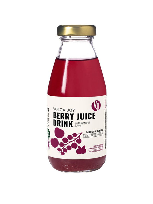 Volga Joy 4610226000843 Berry Juice 300ml, Pack of 12/Box